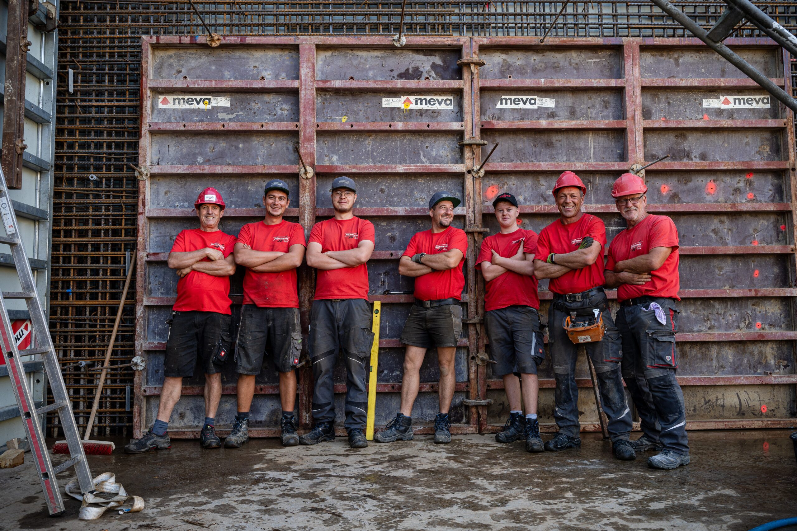 Mitarbeiter von Hämmerle Bau am Arbeitsplatz